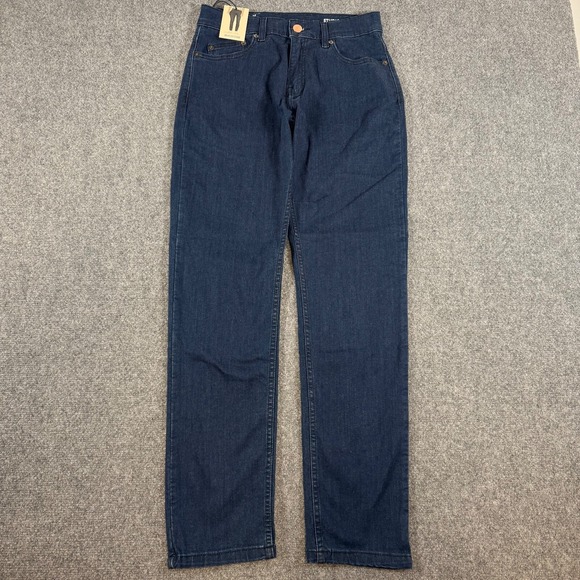 NWT Mugsy Jeans Mens 30x32 Blue Denim Studio Blues Dark Wash Stretch Classic Fit